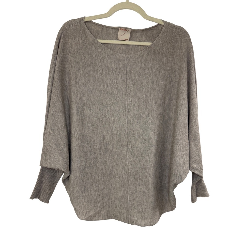Kerisma Ryu "Thin" Dolman Sweater Womens S/M Brown Excellent Cashmere Blend